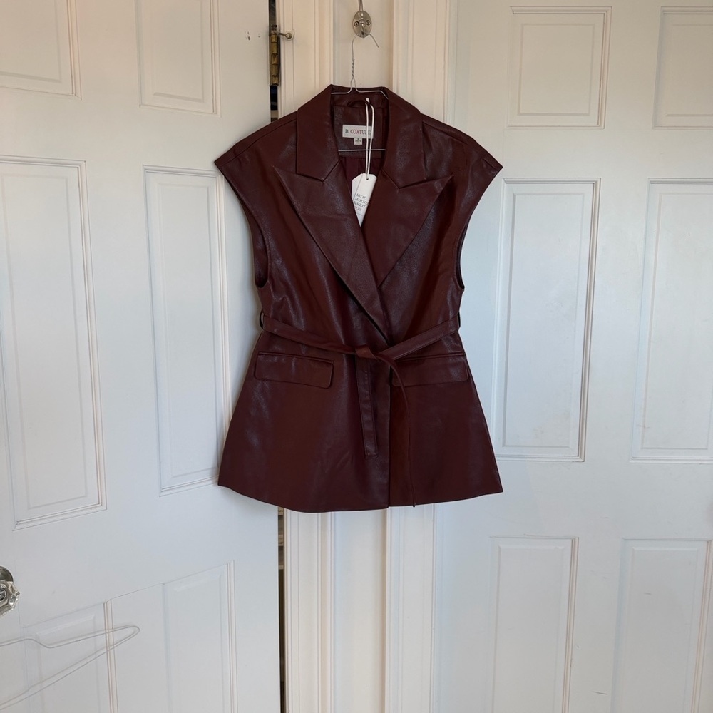Women's Burgundy Sleeveless Vest
